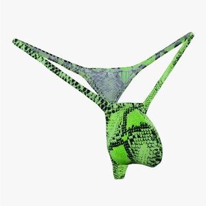 Reptile Thong in Green and Black
